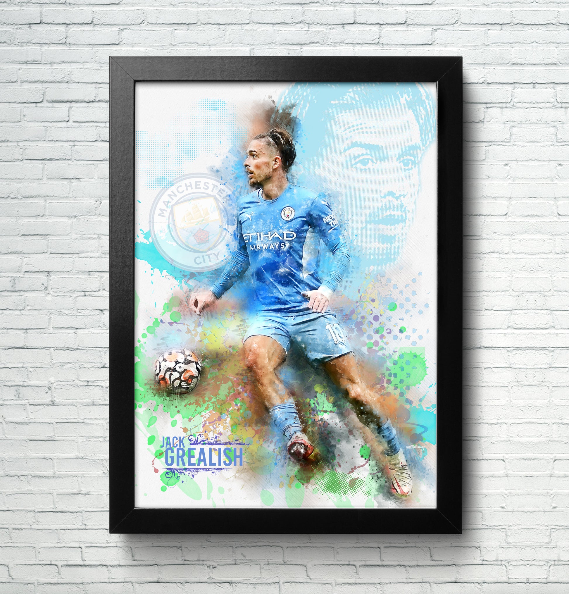 jack grealish, footbal art print