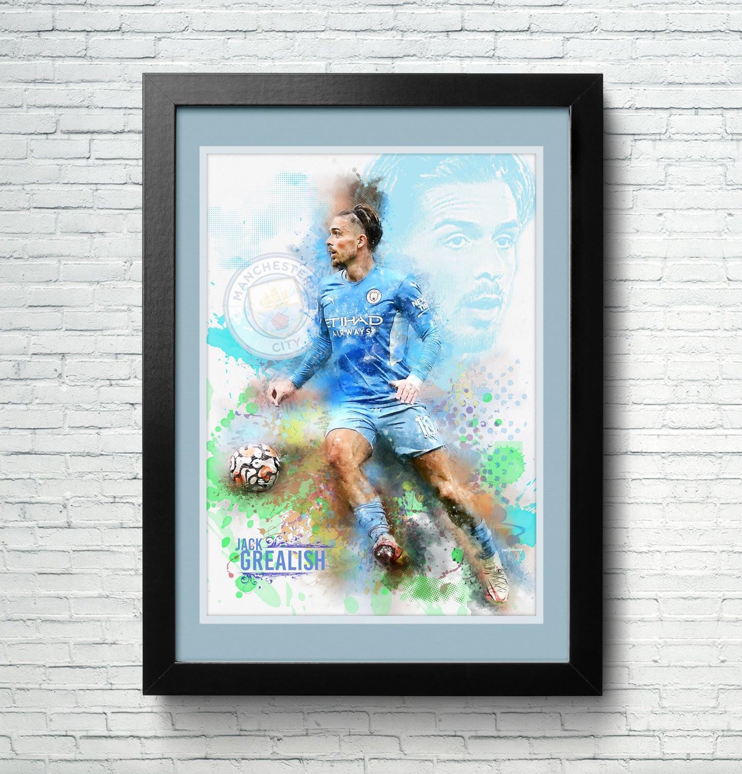 Jack Grealish, Manchester City - Football Art Print