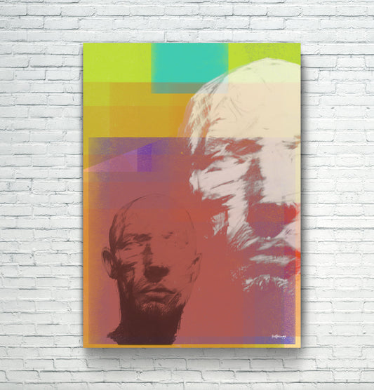 modern art print with head