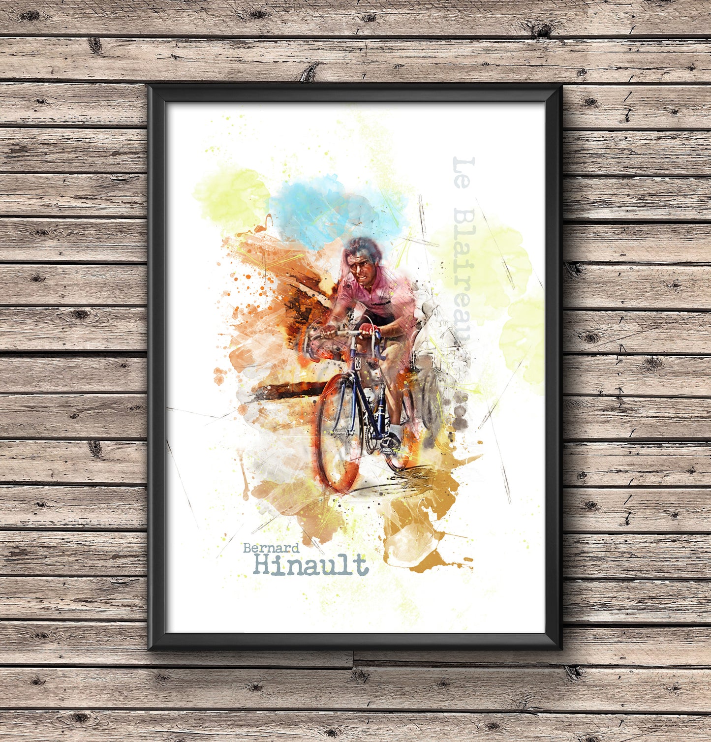 Bernard Hinault - Cycling Art Print - Option 1