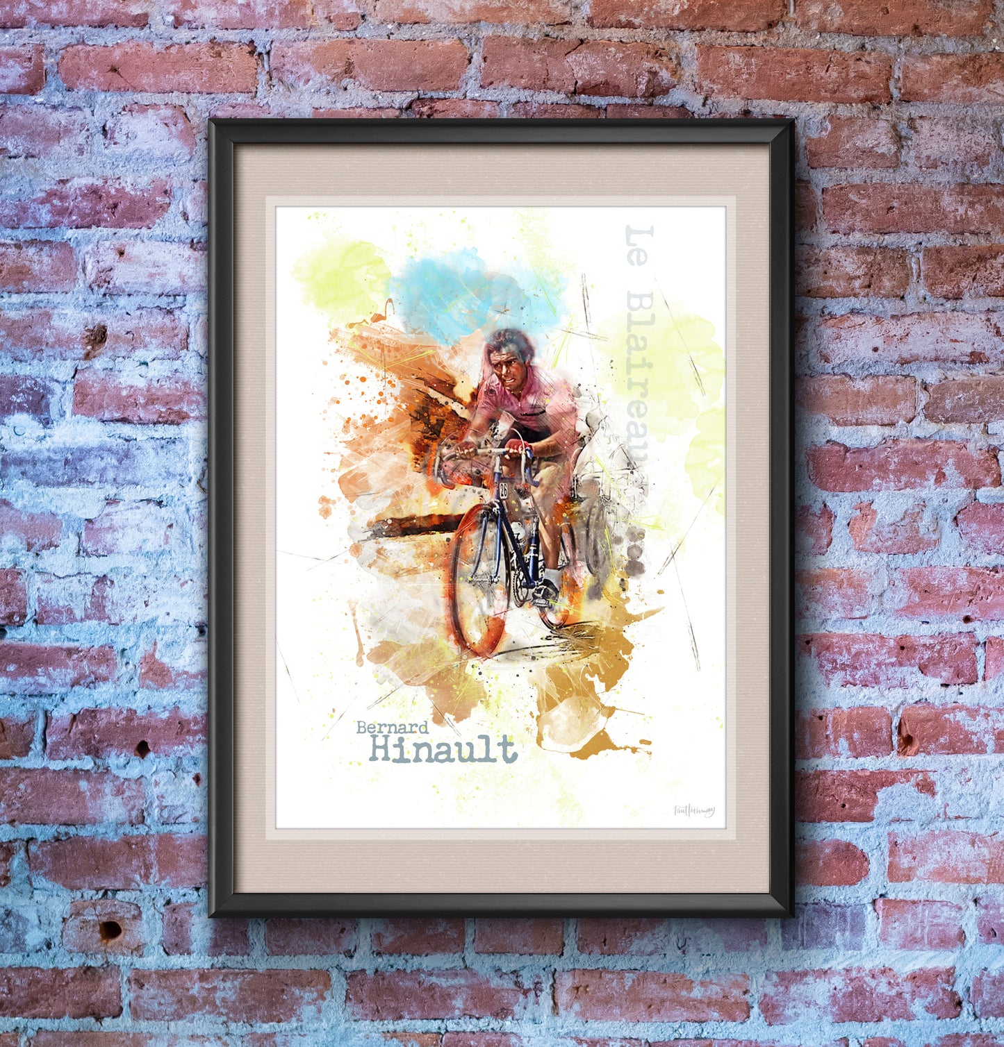 Bernard Hinault - Cycling Art Print - Option 1