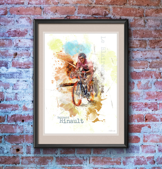 Bernard Hinault - Cycling Art Print - Option 1