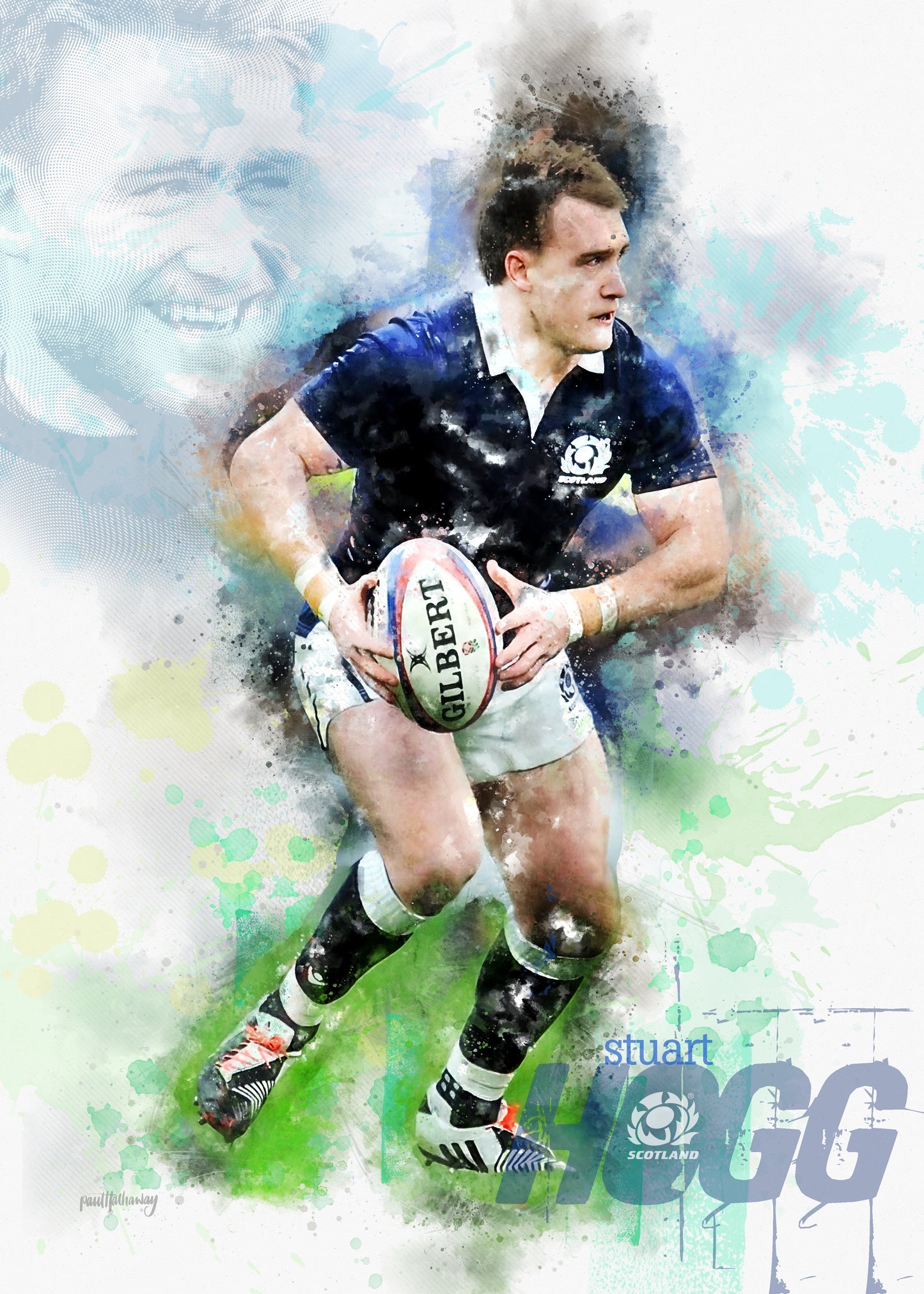 Stuart Hogg - Scotland Rugby Art Print