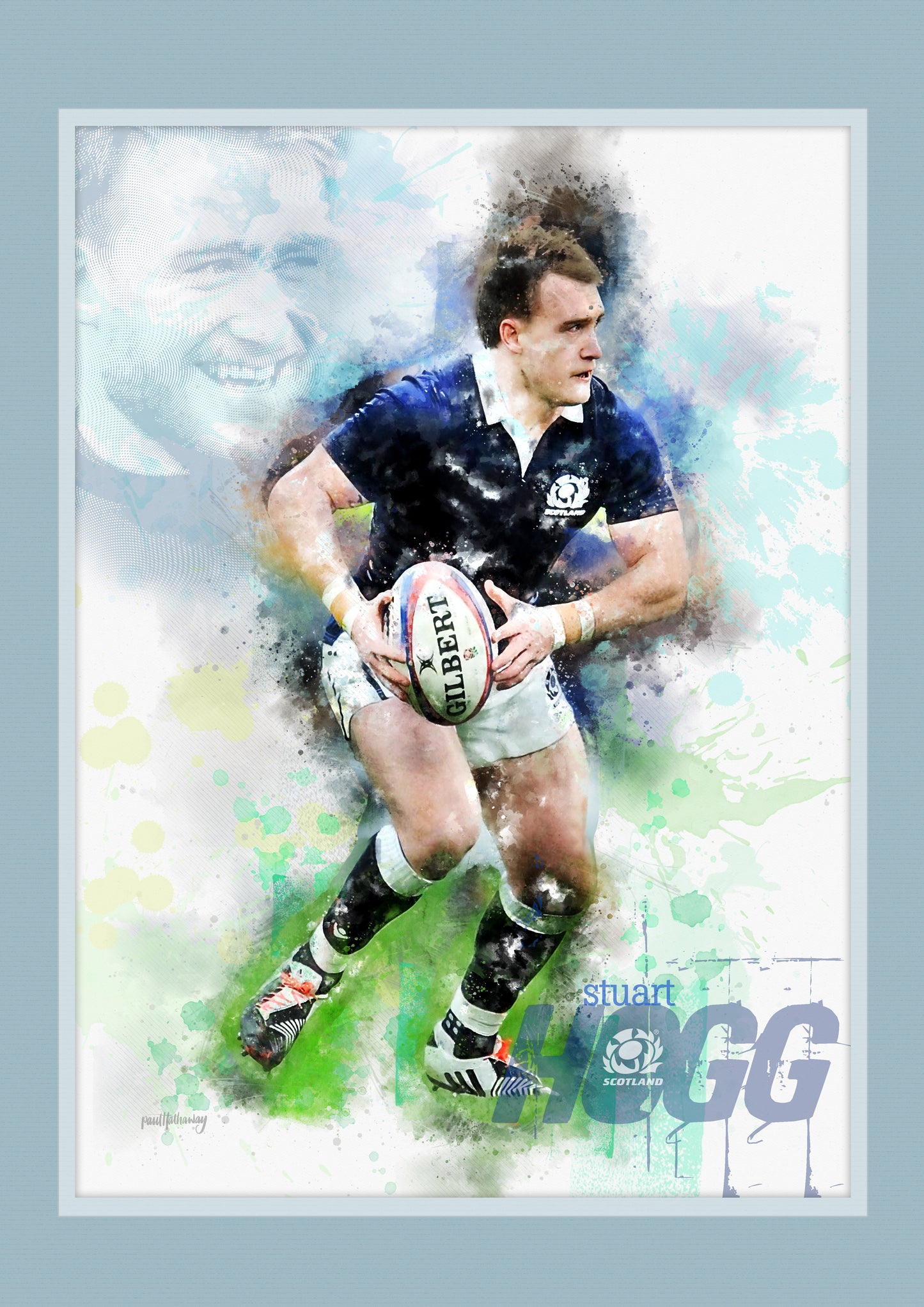 Stuart Hogg - Scotland Rugby Art Print