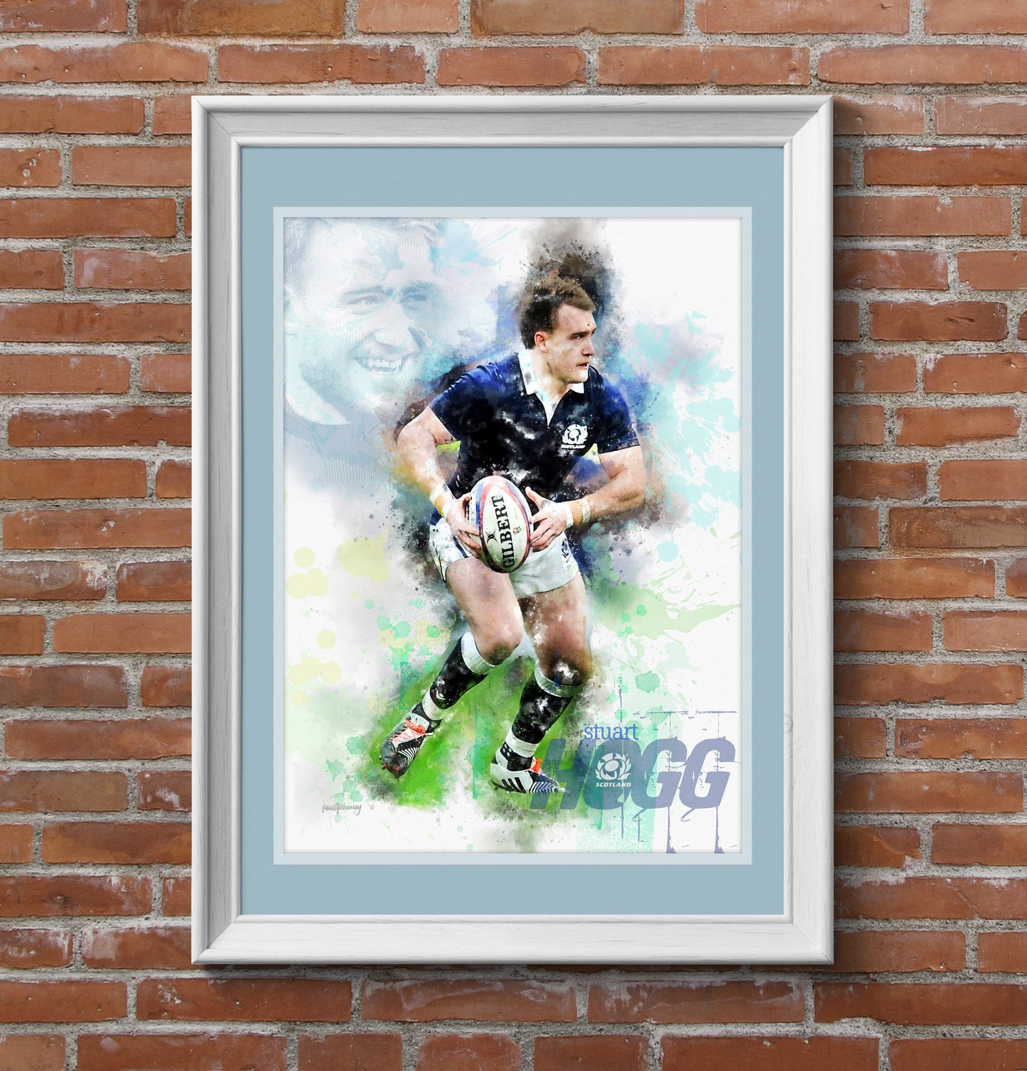 Stuart Hogg - Scotland Rugby Art Print