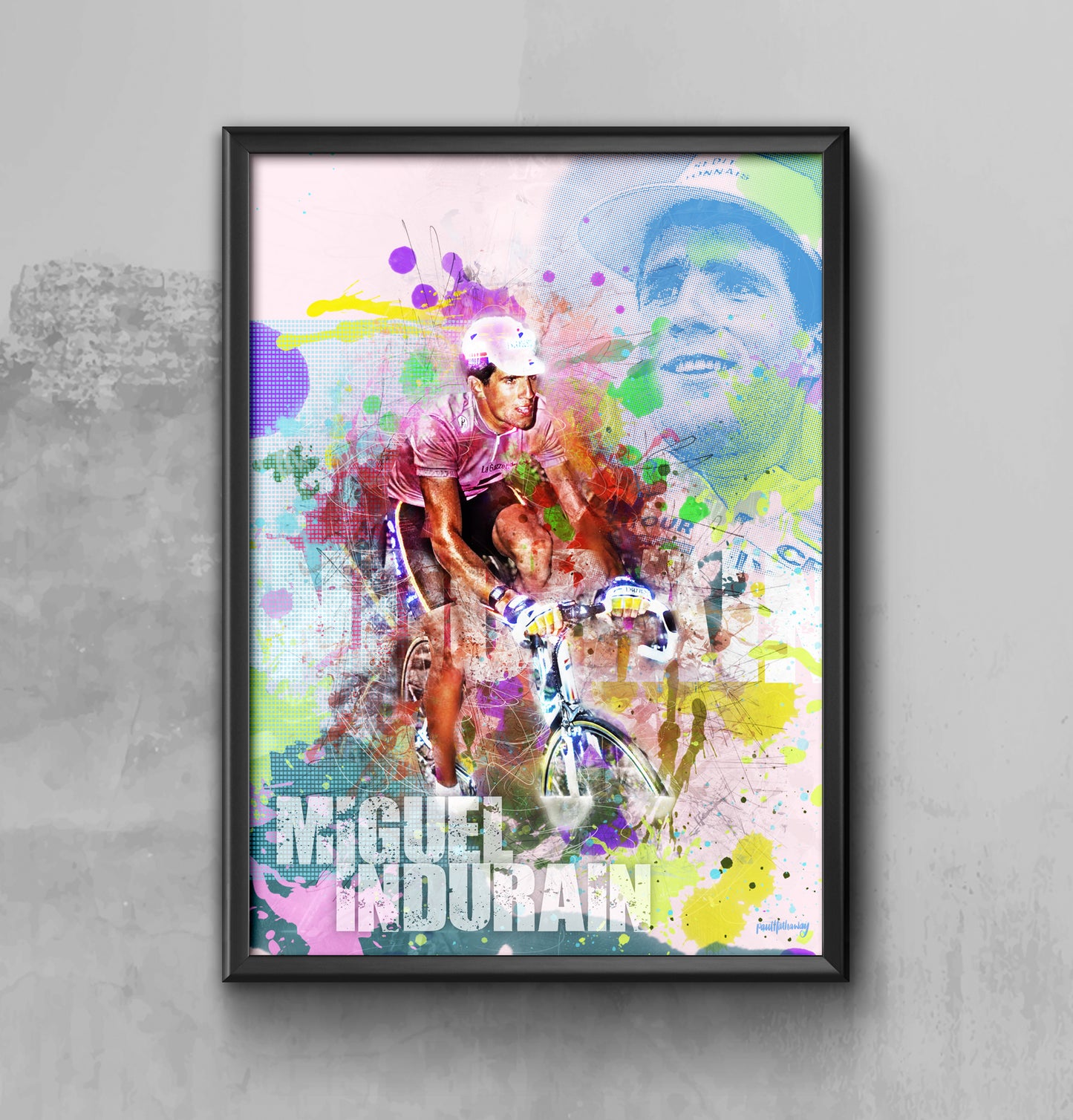 Miguel Indurain - Cycling Art Print - Option 1