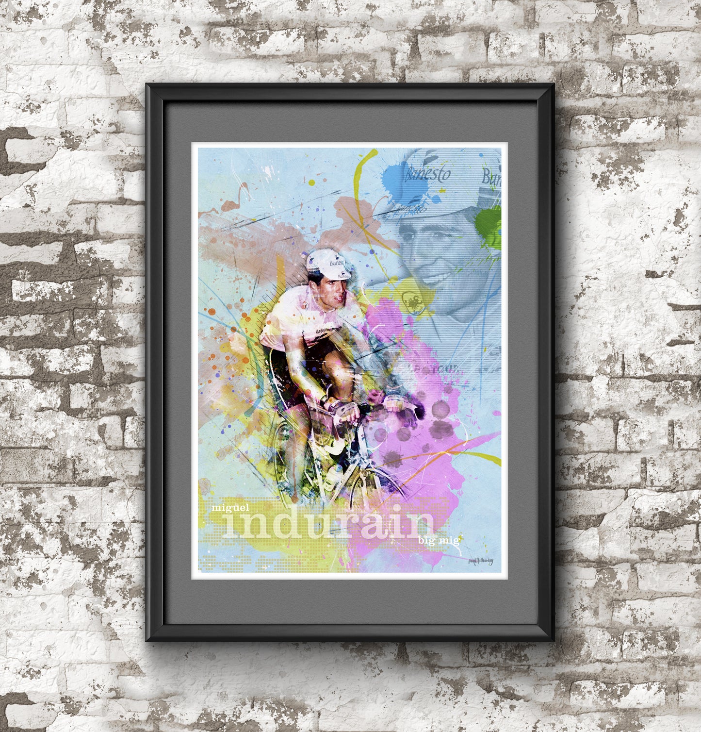 Miguel Indurain - Cycling Art Print - Option 2