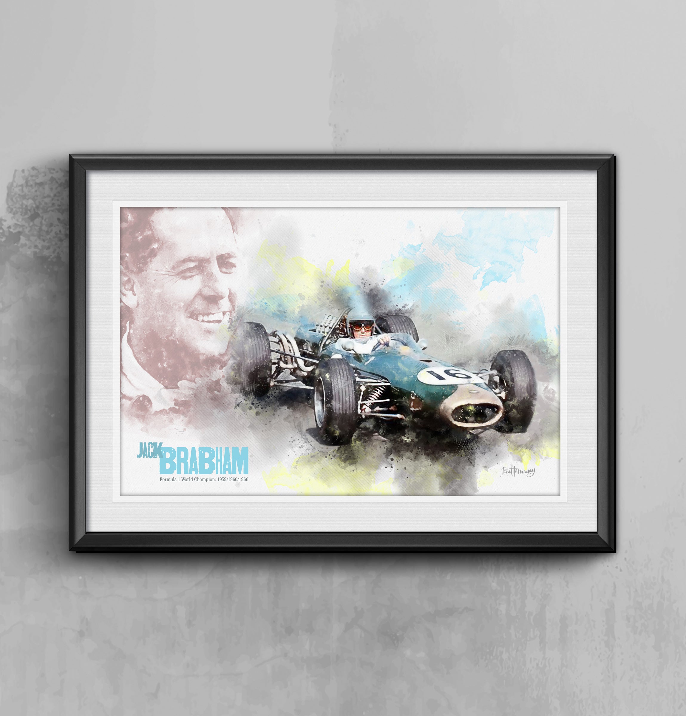 Brabham Formula One Team logo - 1973/4 - red print | Art Board Print