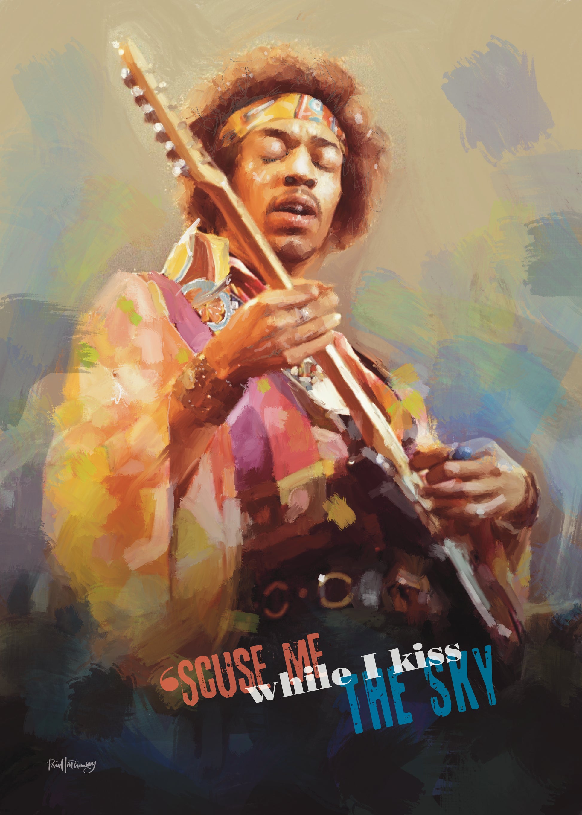 jimi hendrix wall art