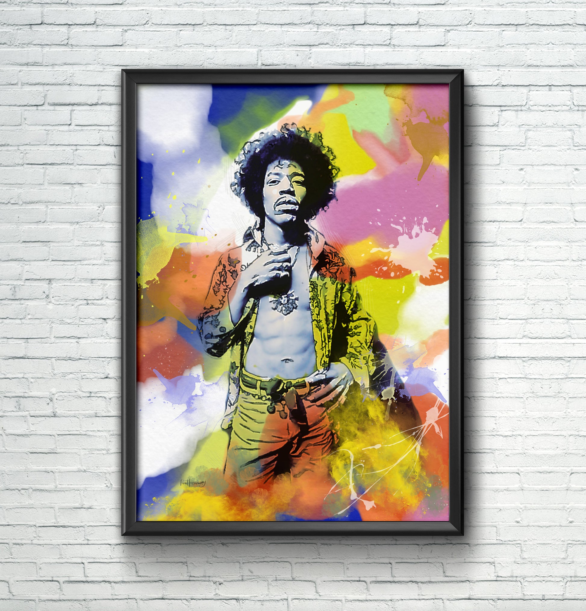 hendrix retro poster