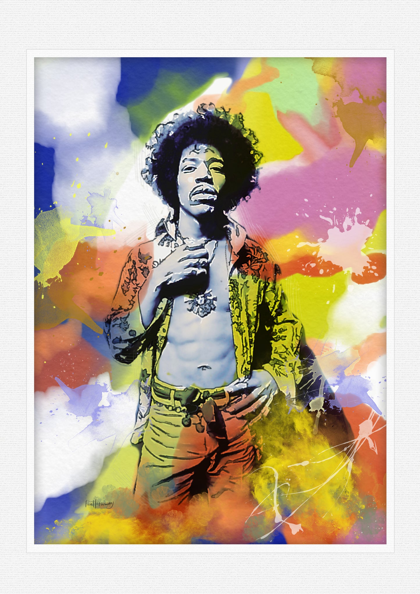 Jimi Hendrix 3 - Music Art Print