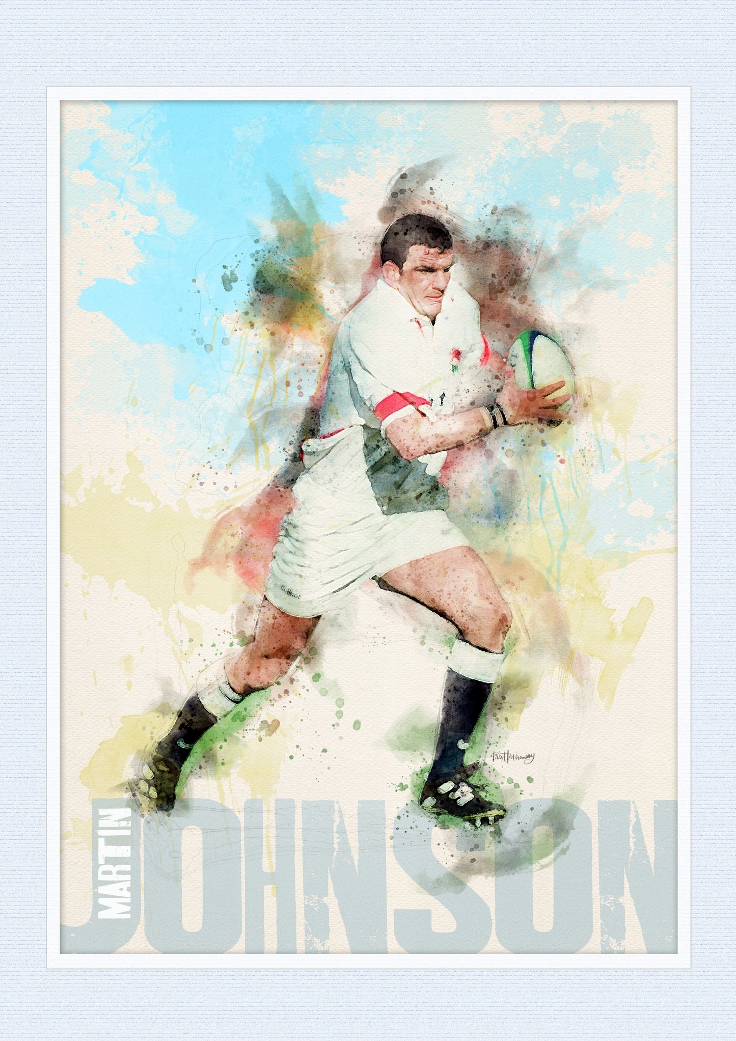 Martin Johnson - England Rugby Art Print