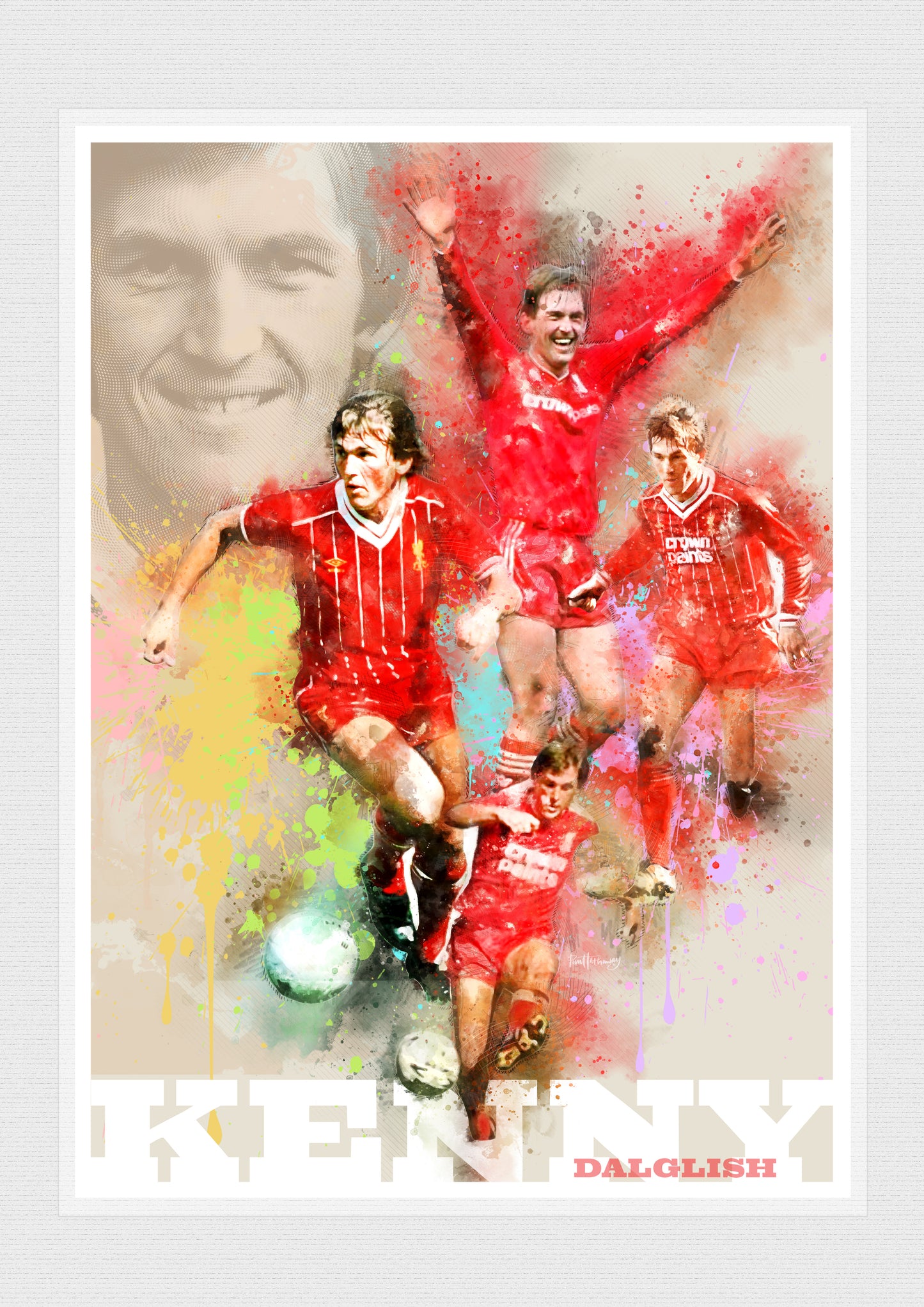 Kenny Dalglish, Liverpool F.C. - Football Art Print