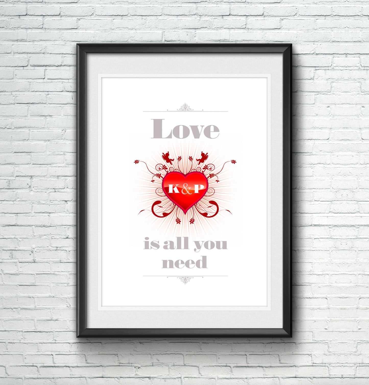 Love is all you need - Personalised Wall Art Print