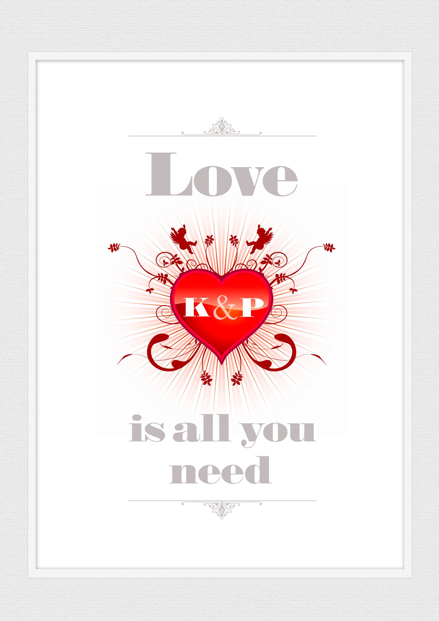 Love is all you need - Personalised Wall Art Print