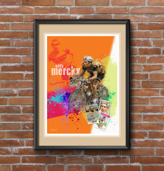 Eddy Merckx - Cycling Art Print - Option 2