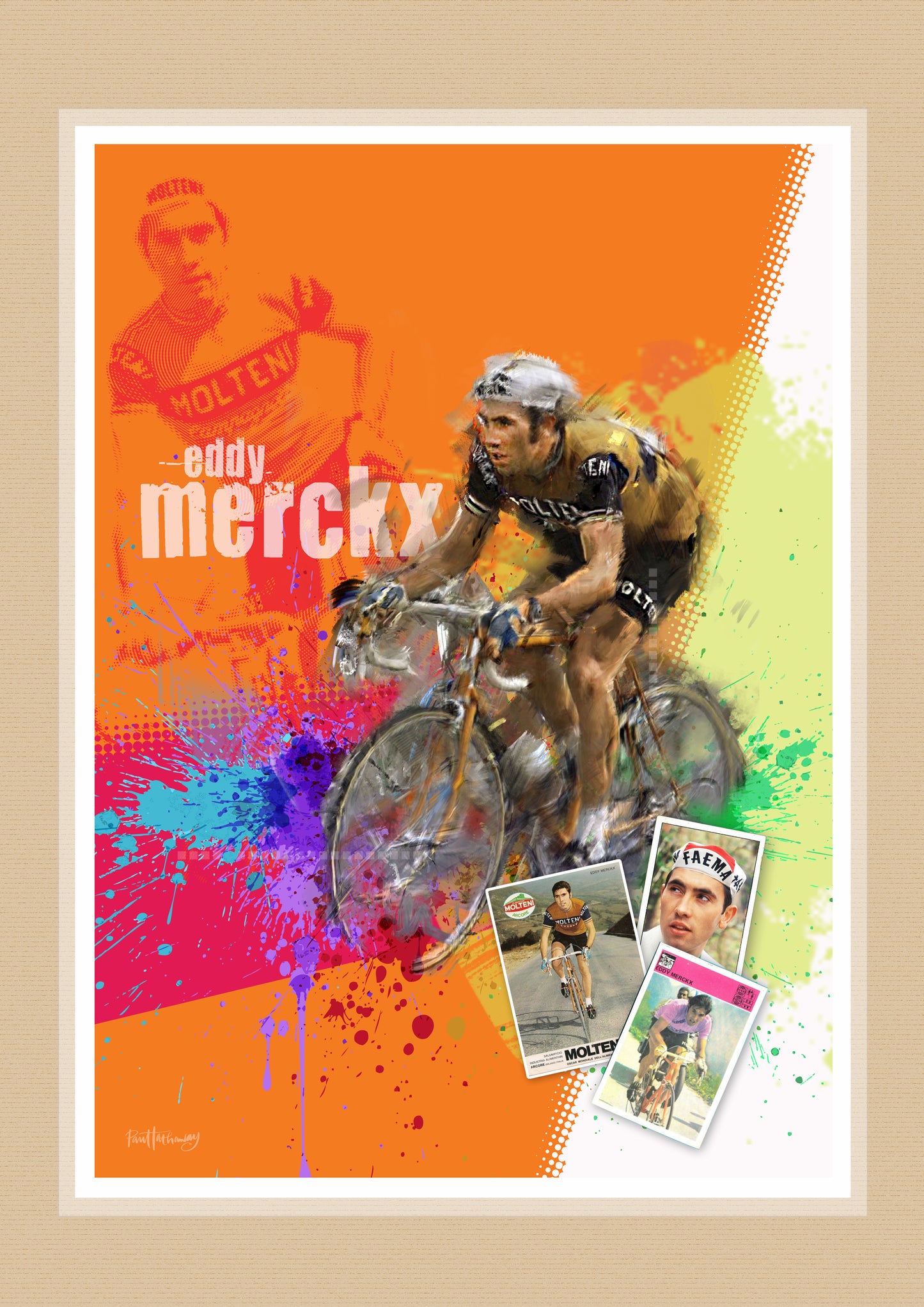 Eddy Merckx - Cycling Art Print - Option 2