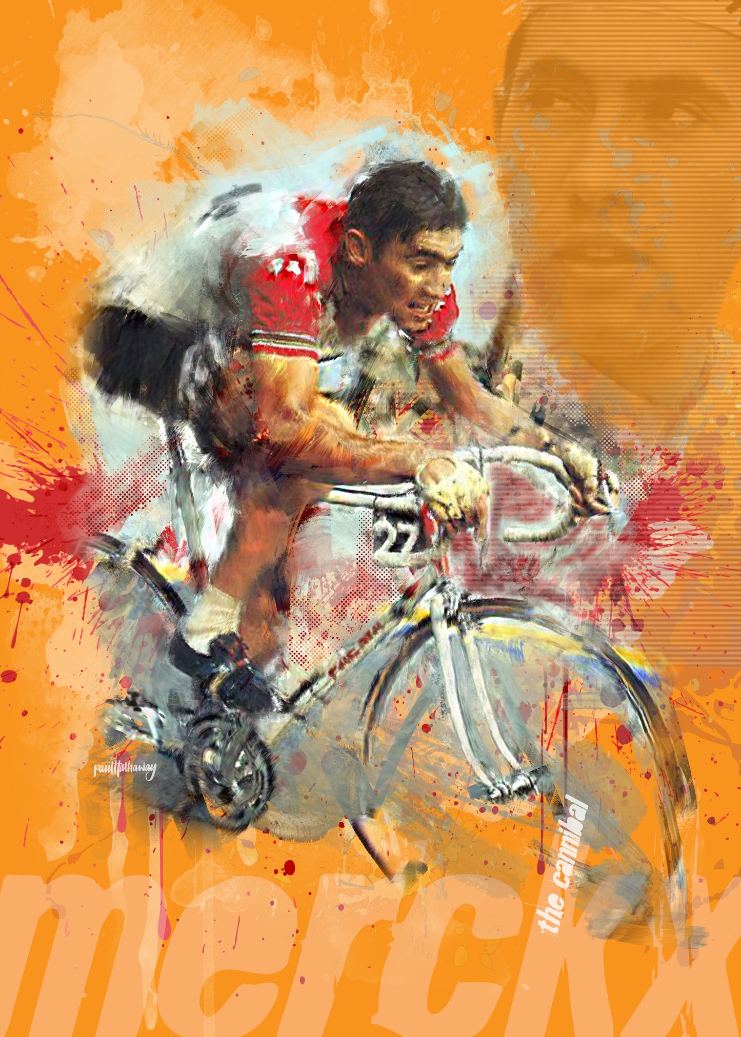 Eddy Merckx - Cycling Art Print - Option 5