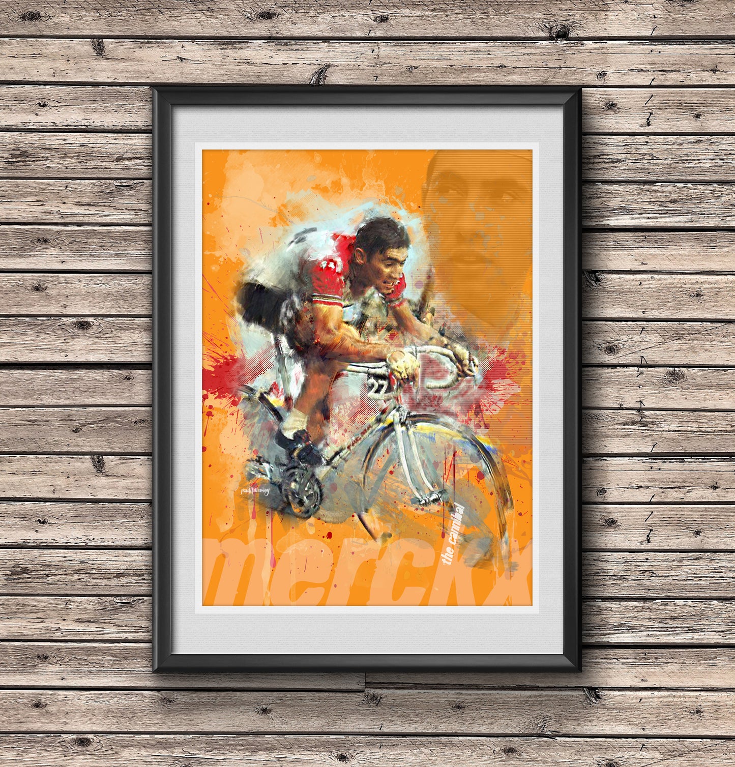 Eddy Merckx - Cycling Art Print - Option 5