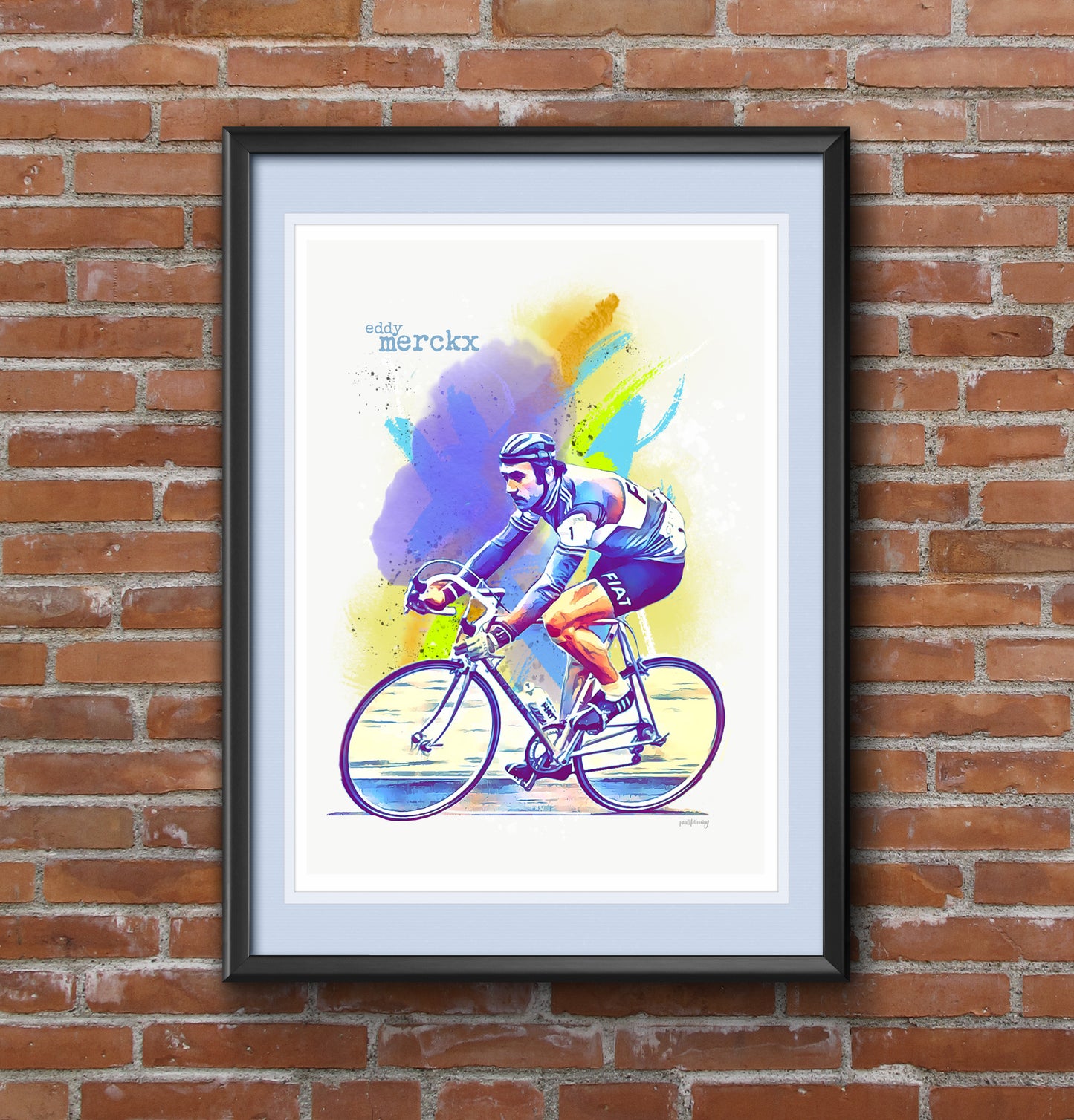 Eddy Merckx - Cycling Art Print - Option 1