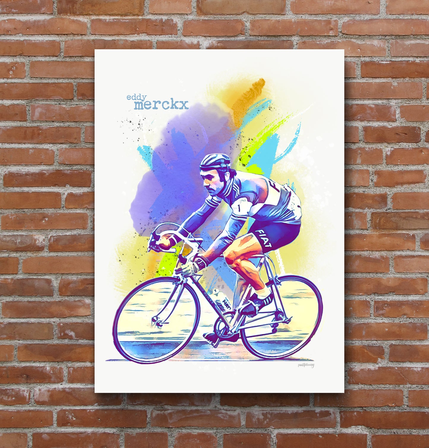 Eddy Merckx - Cycling Art Print - Option 1