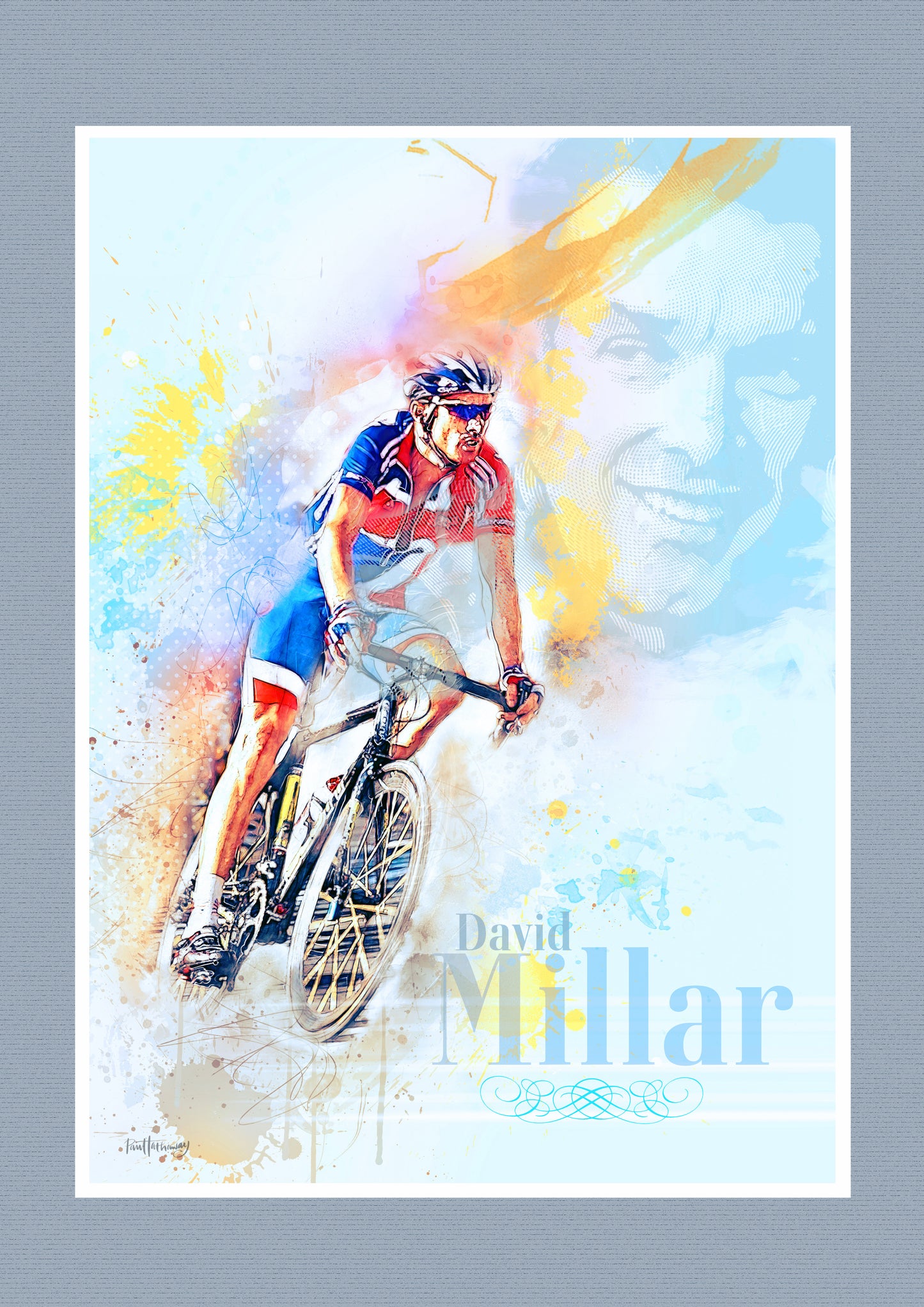 David Millar - Cycling Art Print