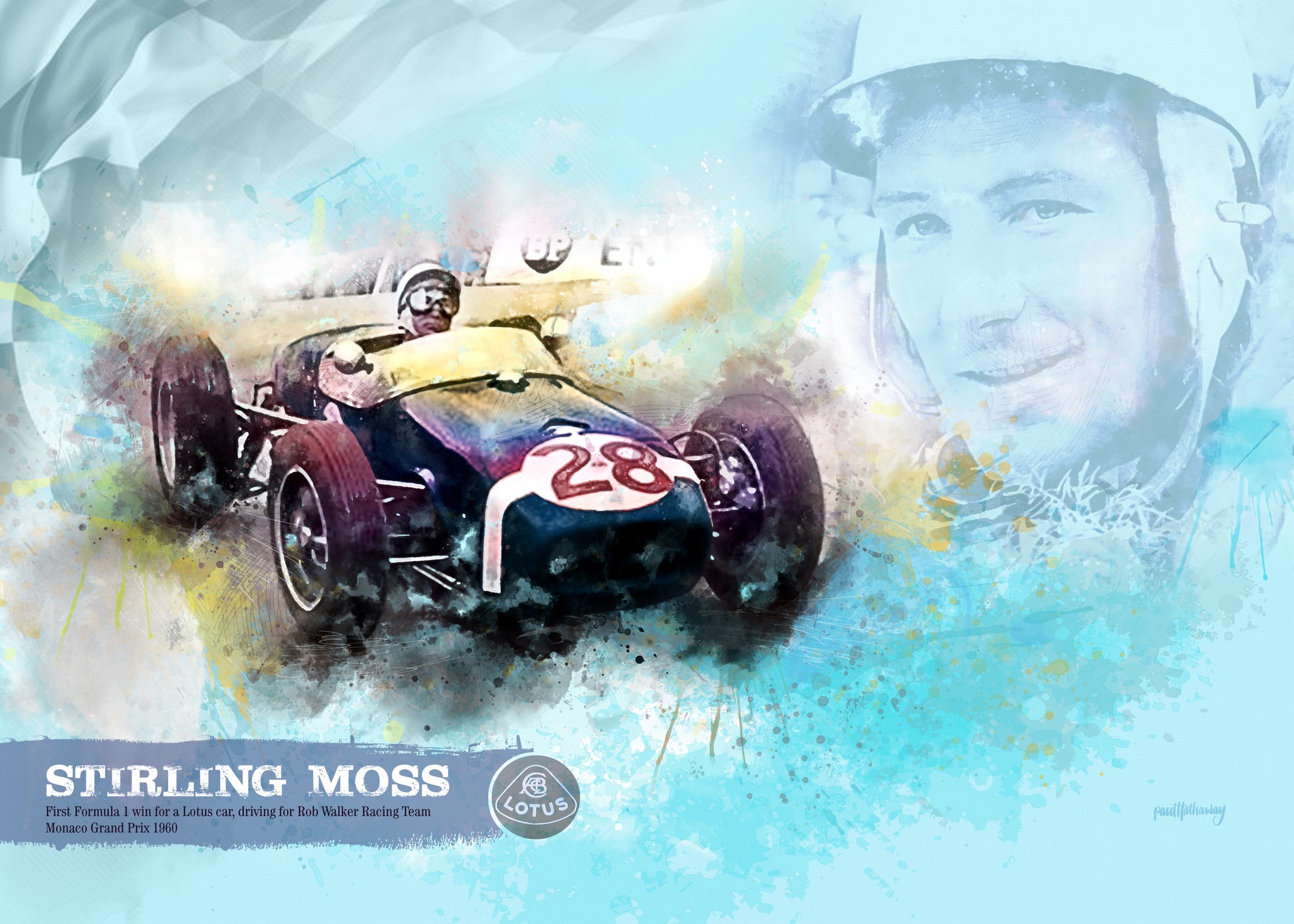 stirling moss formula 1 art print