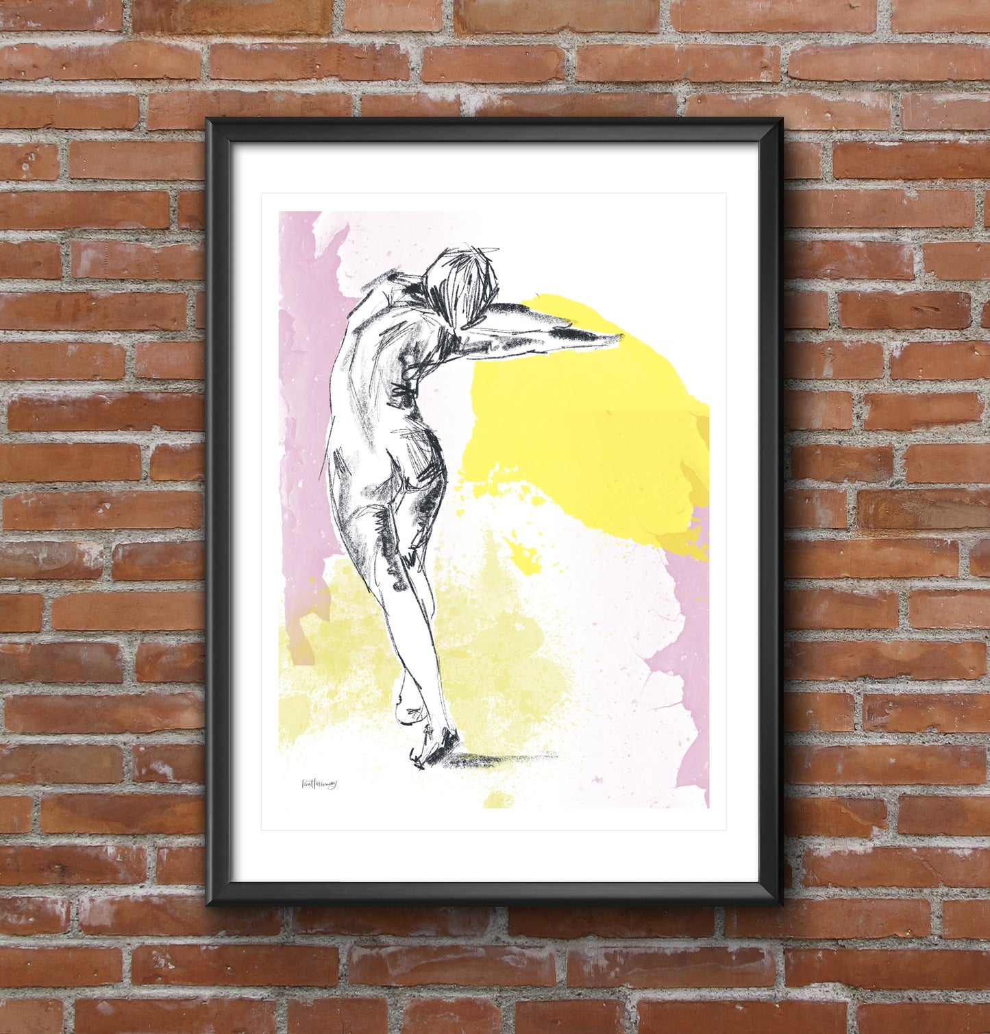 figure sketch wall art print
