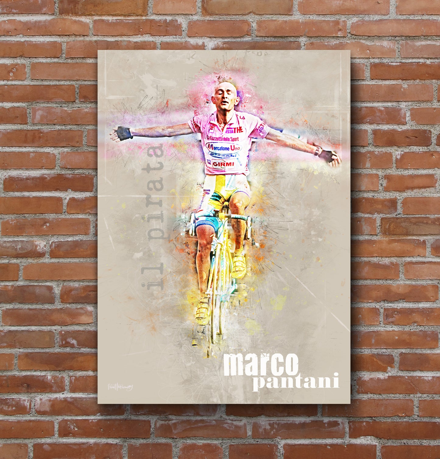 marco pantani, cycling poster