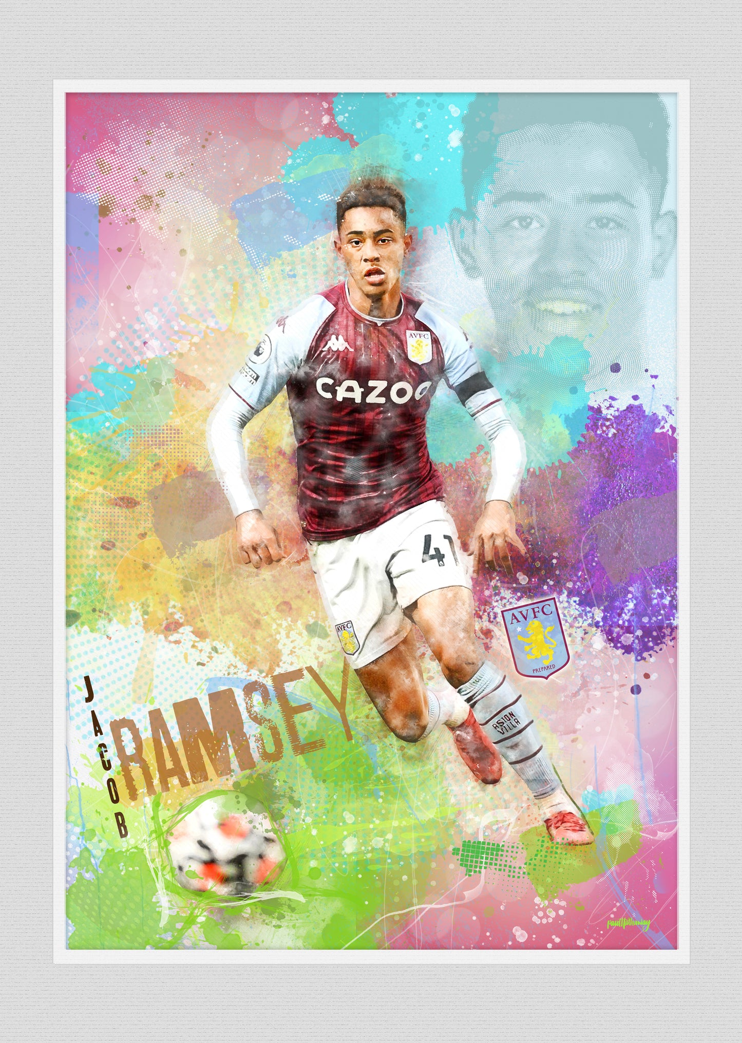 Jacob Ramsey, Aston Villa - Football Art Print