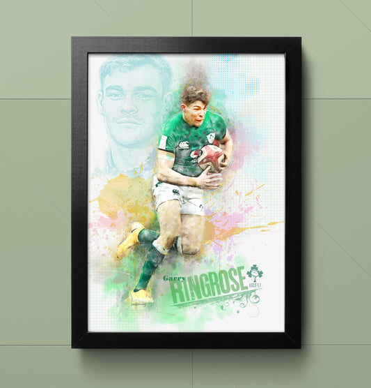 Garry Ringrose - Irish Rugby Art Print