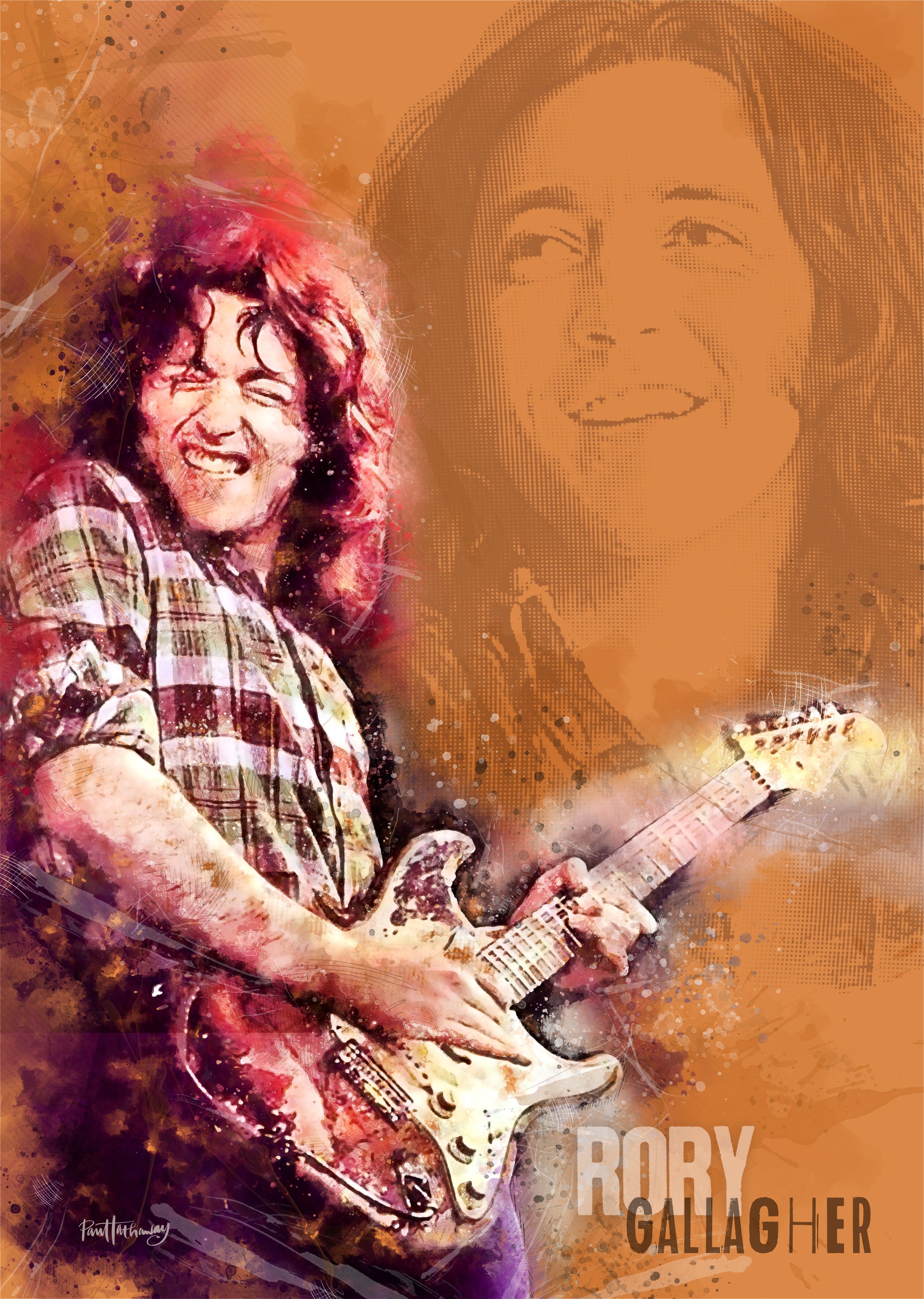rory gallagher art print