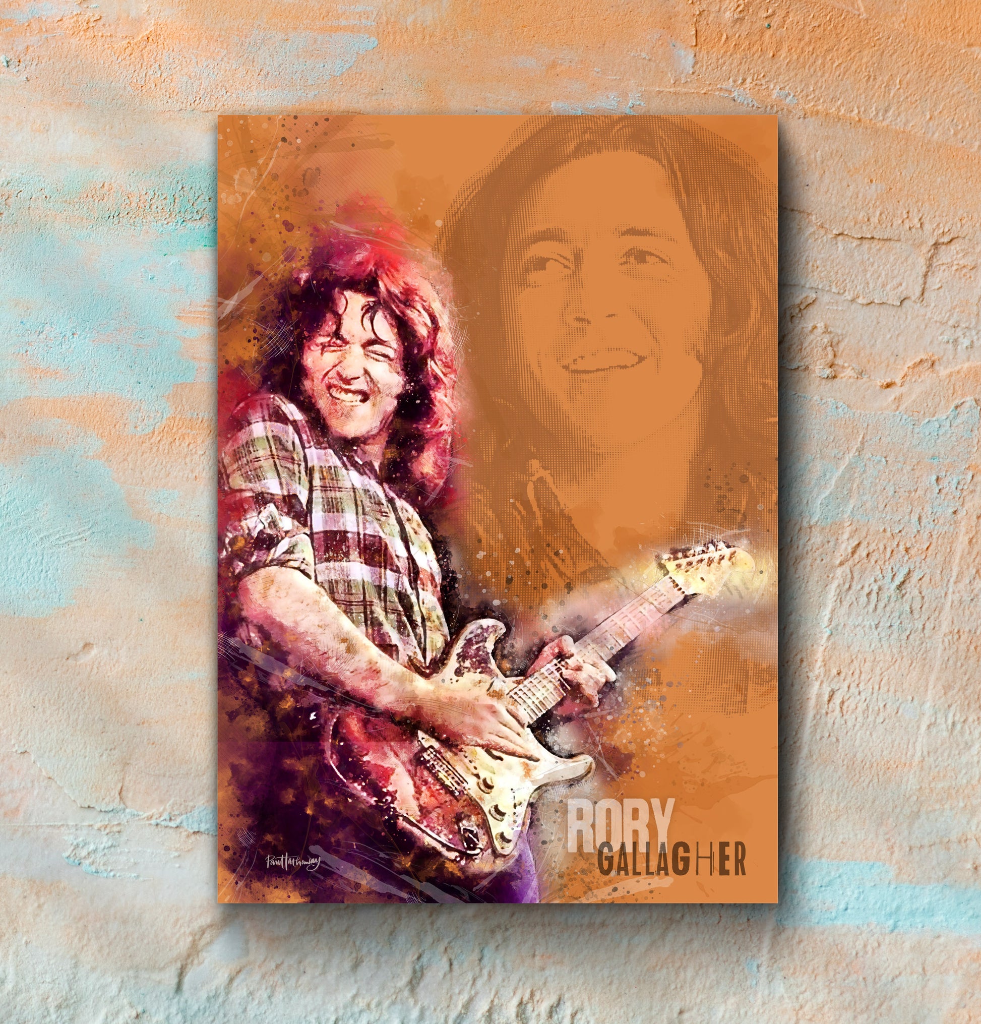 rory gallagher canvas art print