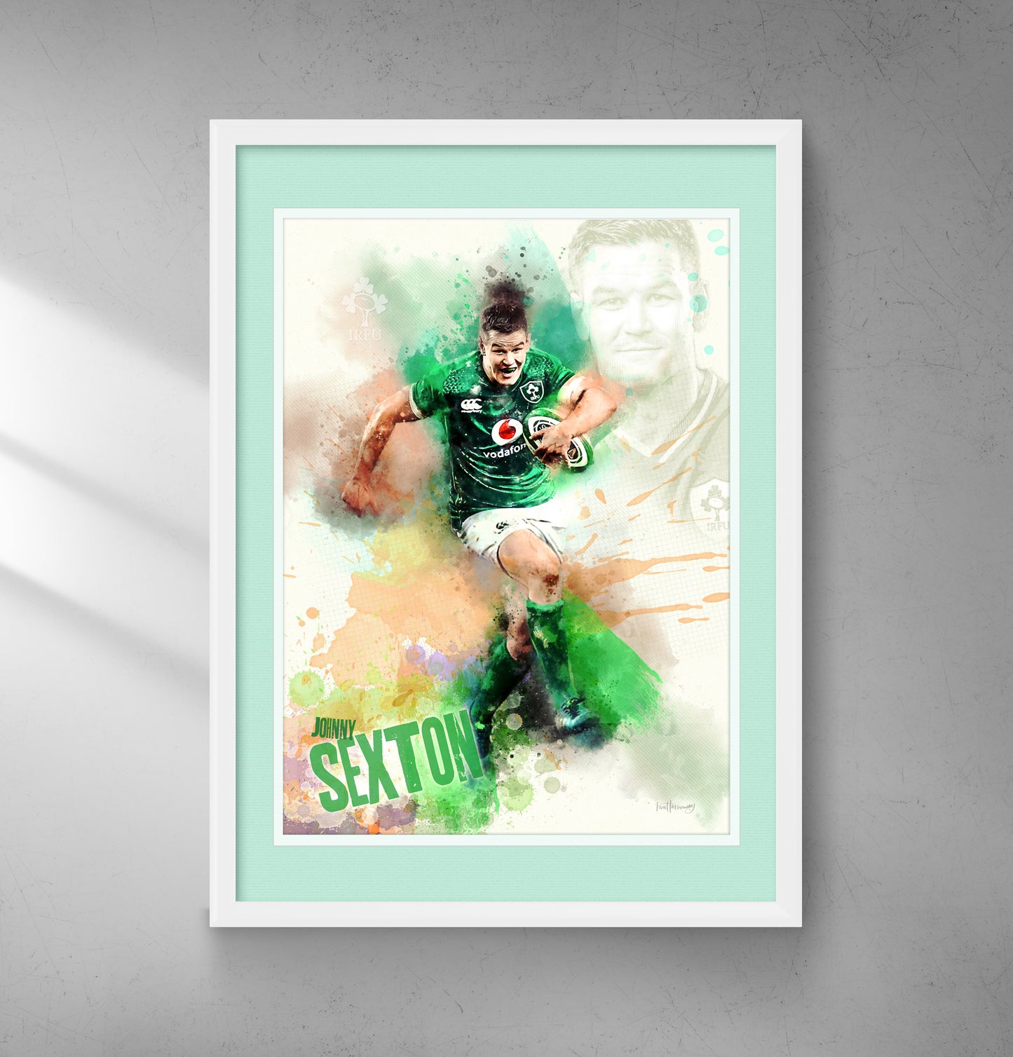 Johnny Sexton - Irish Rugby Art Print