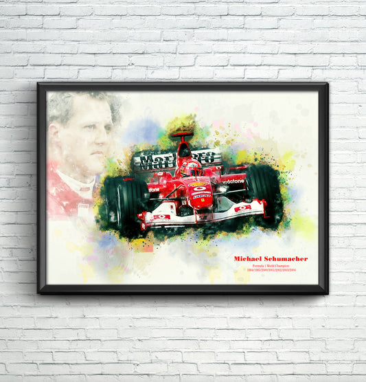 michael schumacher formula 1 poster