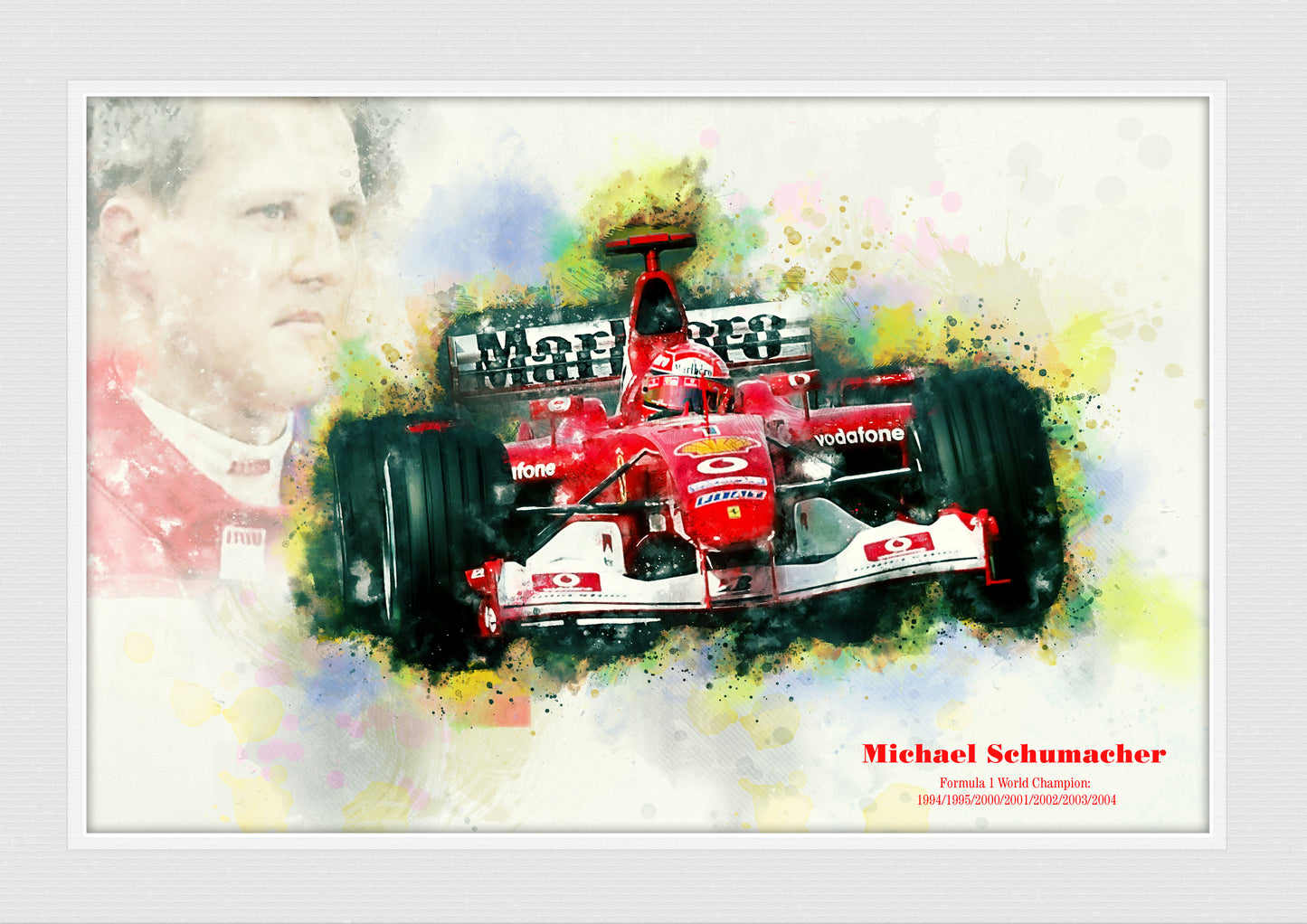 Michael Schumacher - Motor Racing Art Print