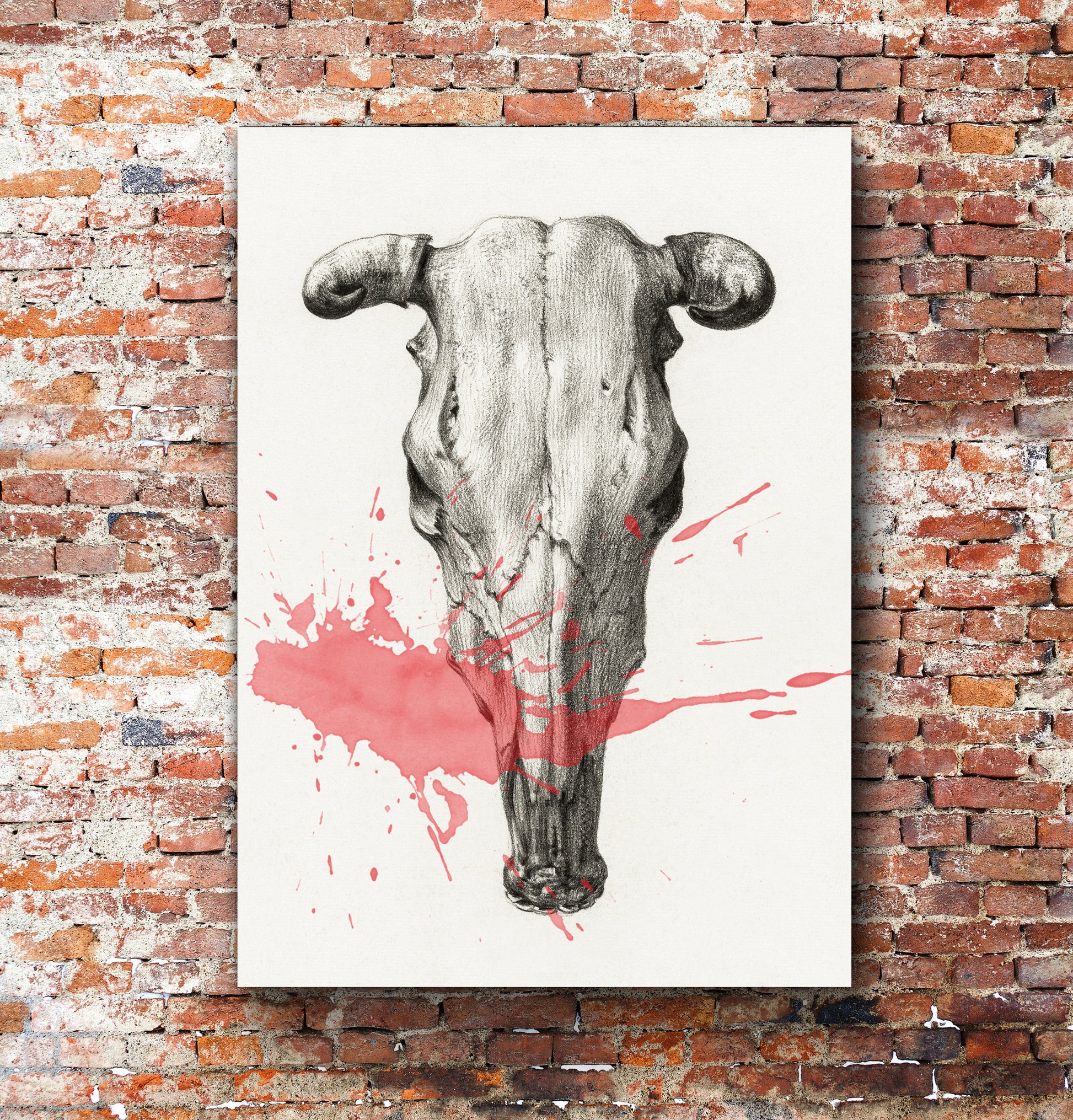 skull art print