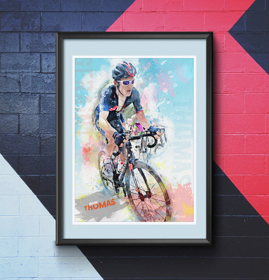 Geraint Thomas - Cycling Art Print - Option 3