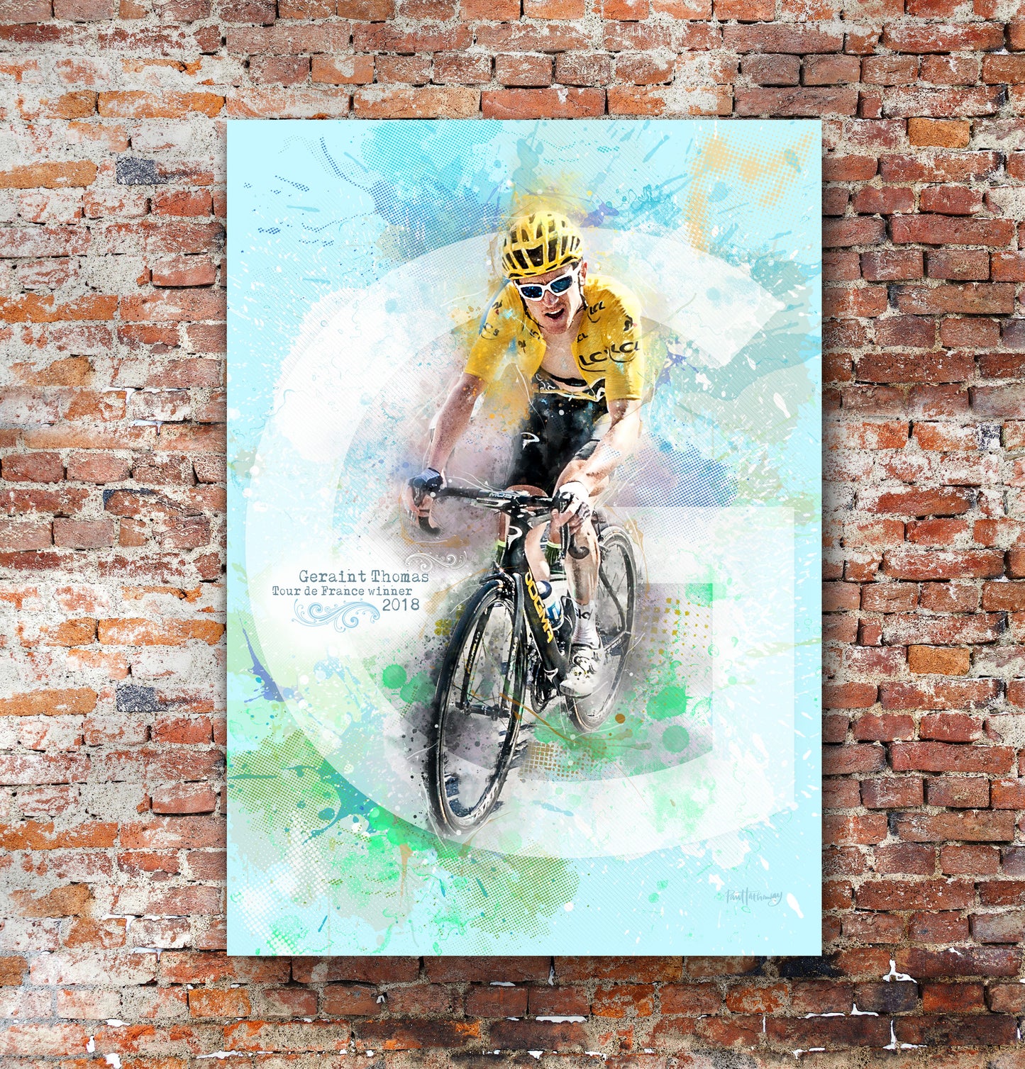 Geraint Thomas - Cycling Art Print - Option 2