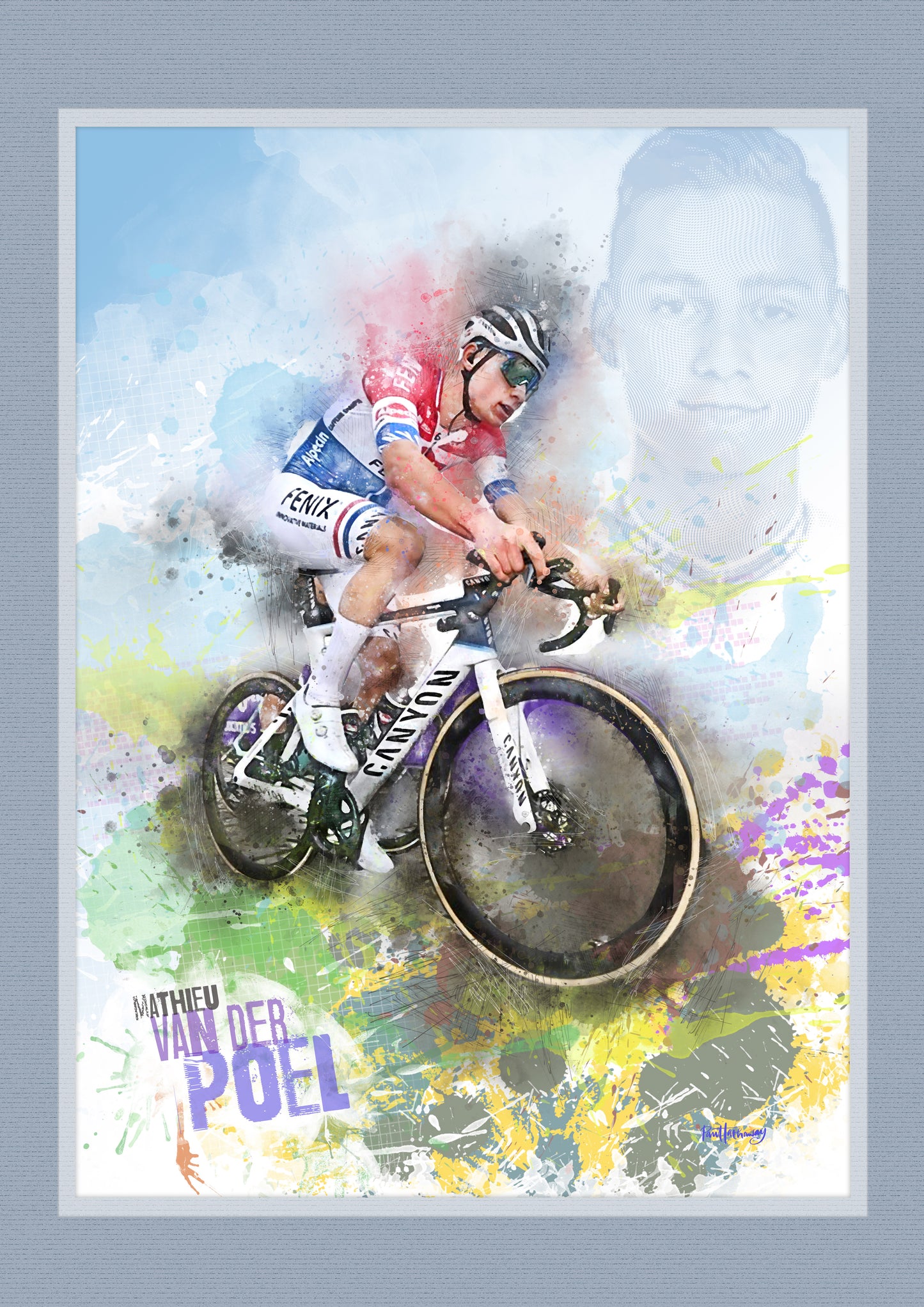 Mathieu van der Poel - Cycling Art Print