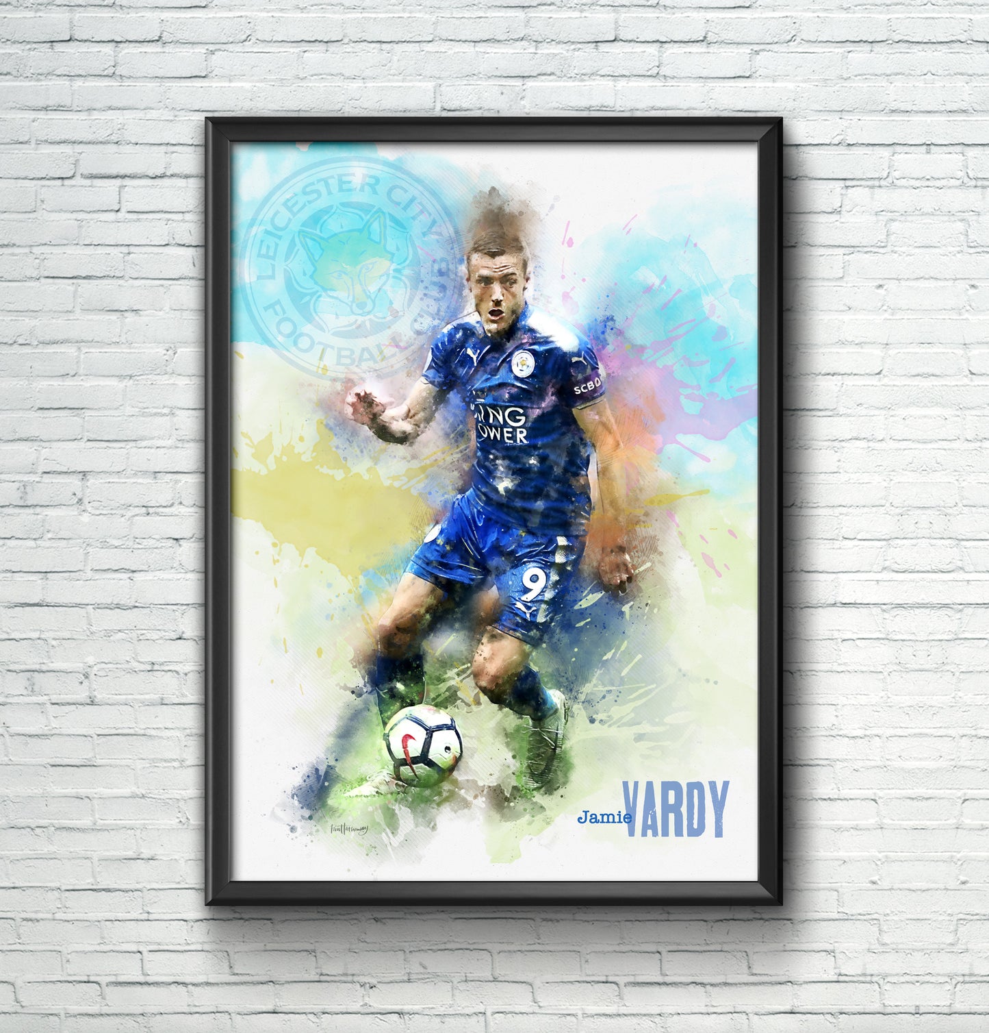 Jamie Vardy, Leicester City - Football Art Print