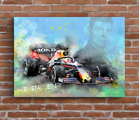 max verstappen motor racing poster