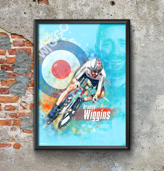 Bradley Wiggins - Cycling Art Print - Option 1