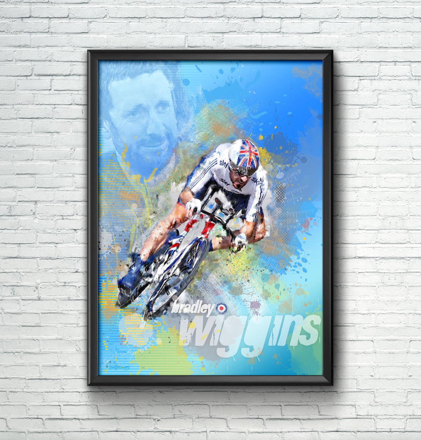 Bradley Wiggins - Cycling Art Print - Option 2