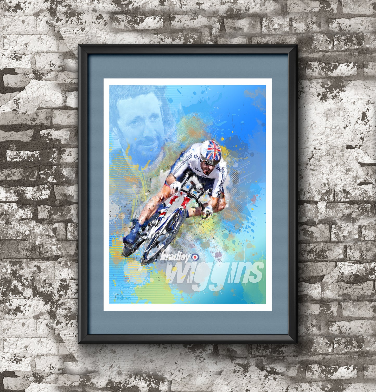 Bradley Wiggins - Cycling Art Print - Option 2