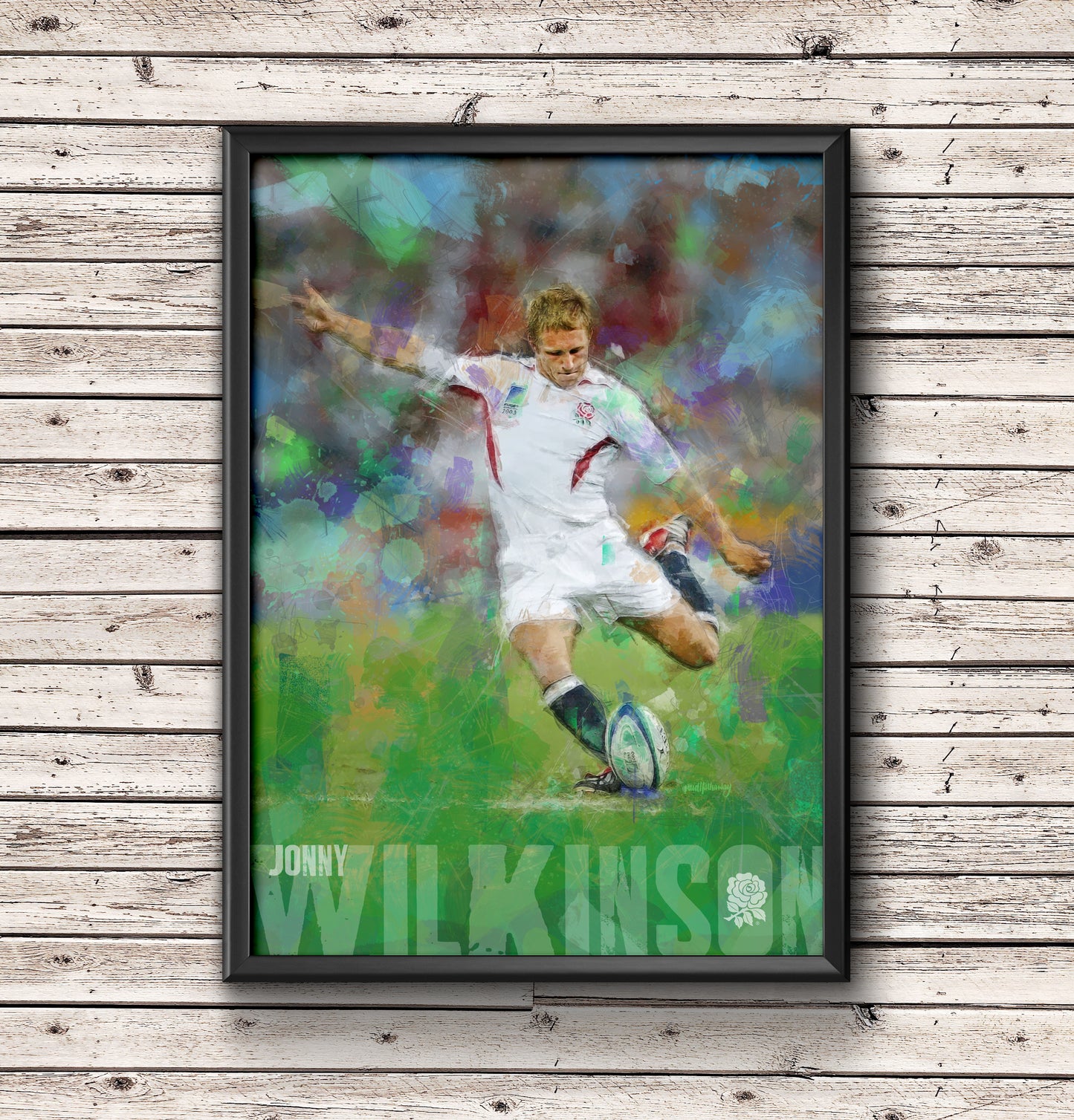 Jonny Wilkinson - England Rugby Art Print