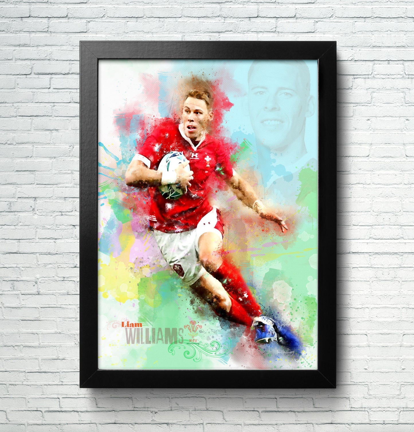 Liam Williams - Welsh Rugby Art Print