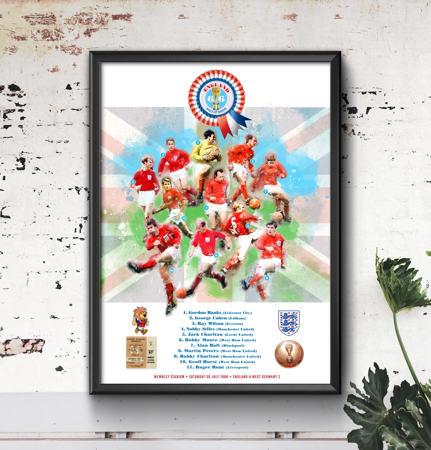 England 1966 World Cup Winners - Football Art Print