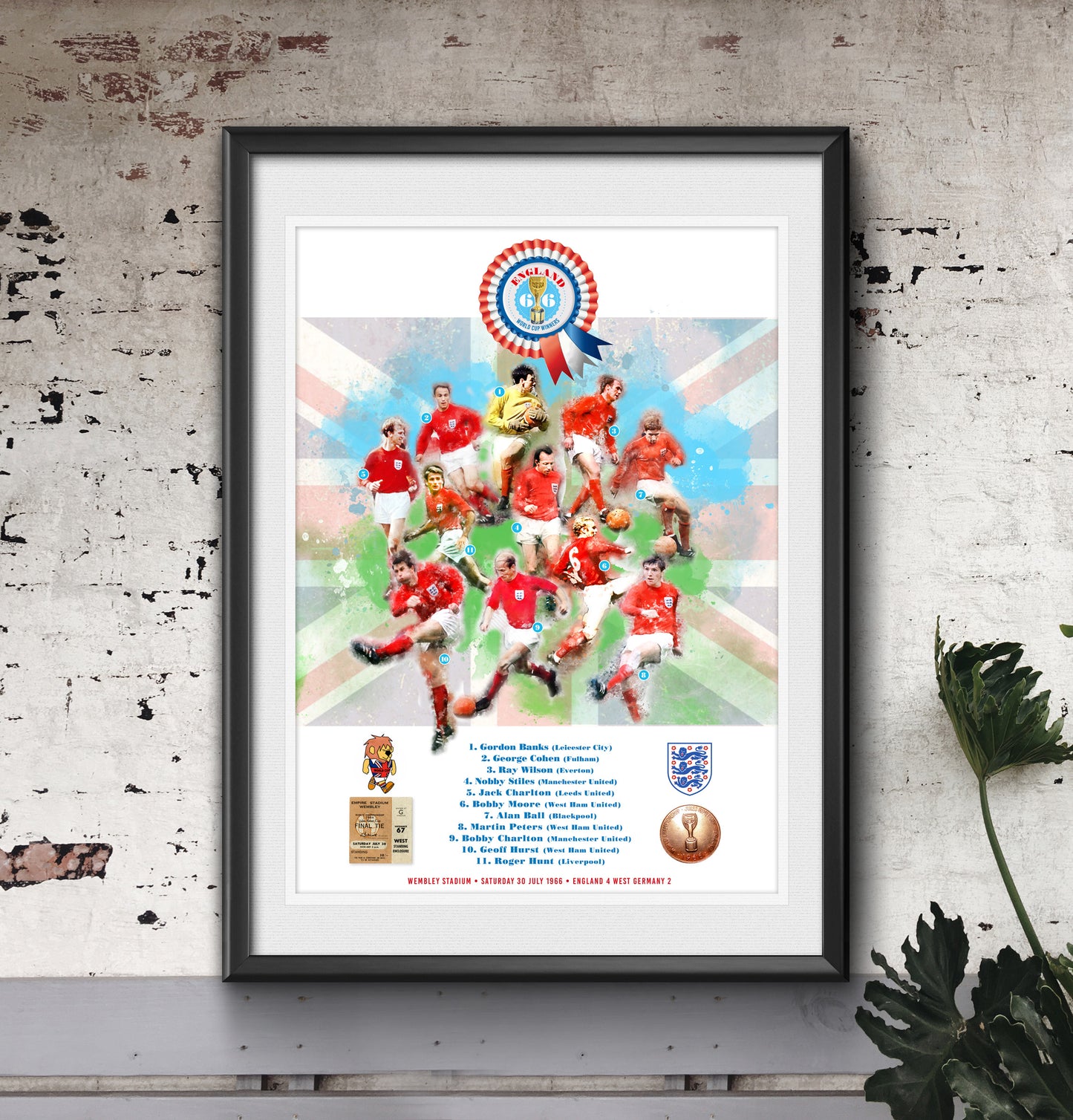 England 1966 World Cup Winners - Football Art Print