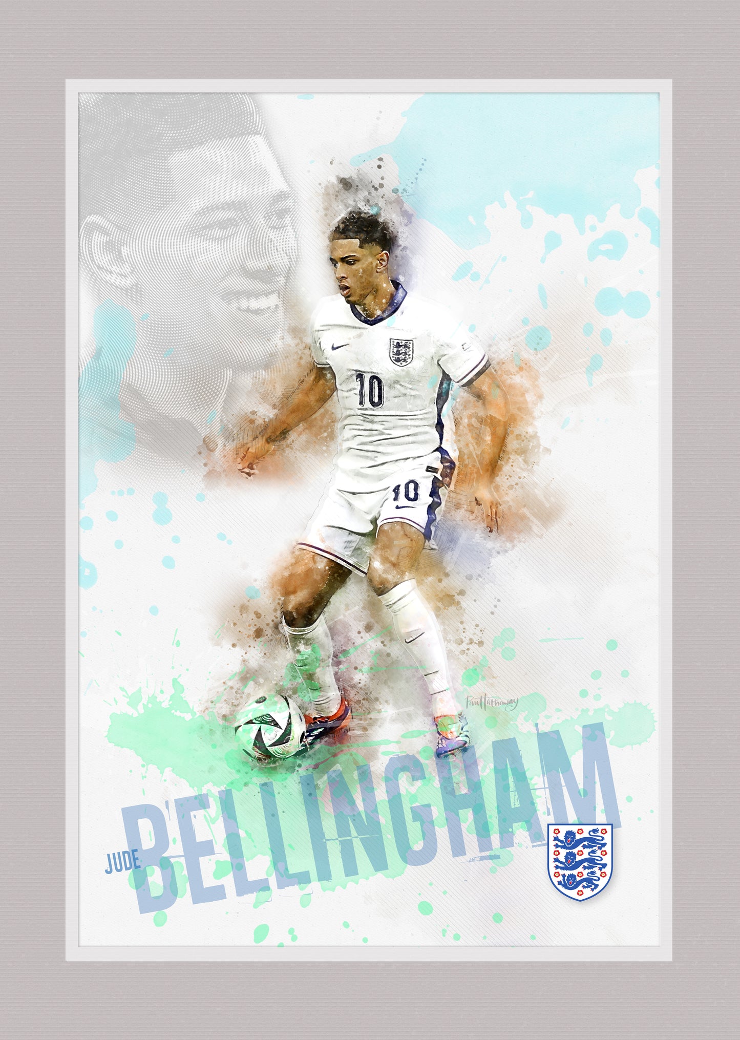 Jude Bellingham - England Football Art Print